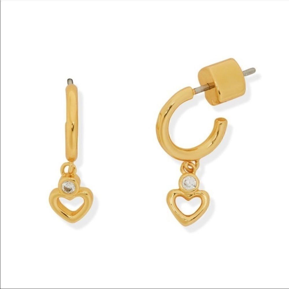 NWT Kate spade Huggies heart earrings Q